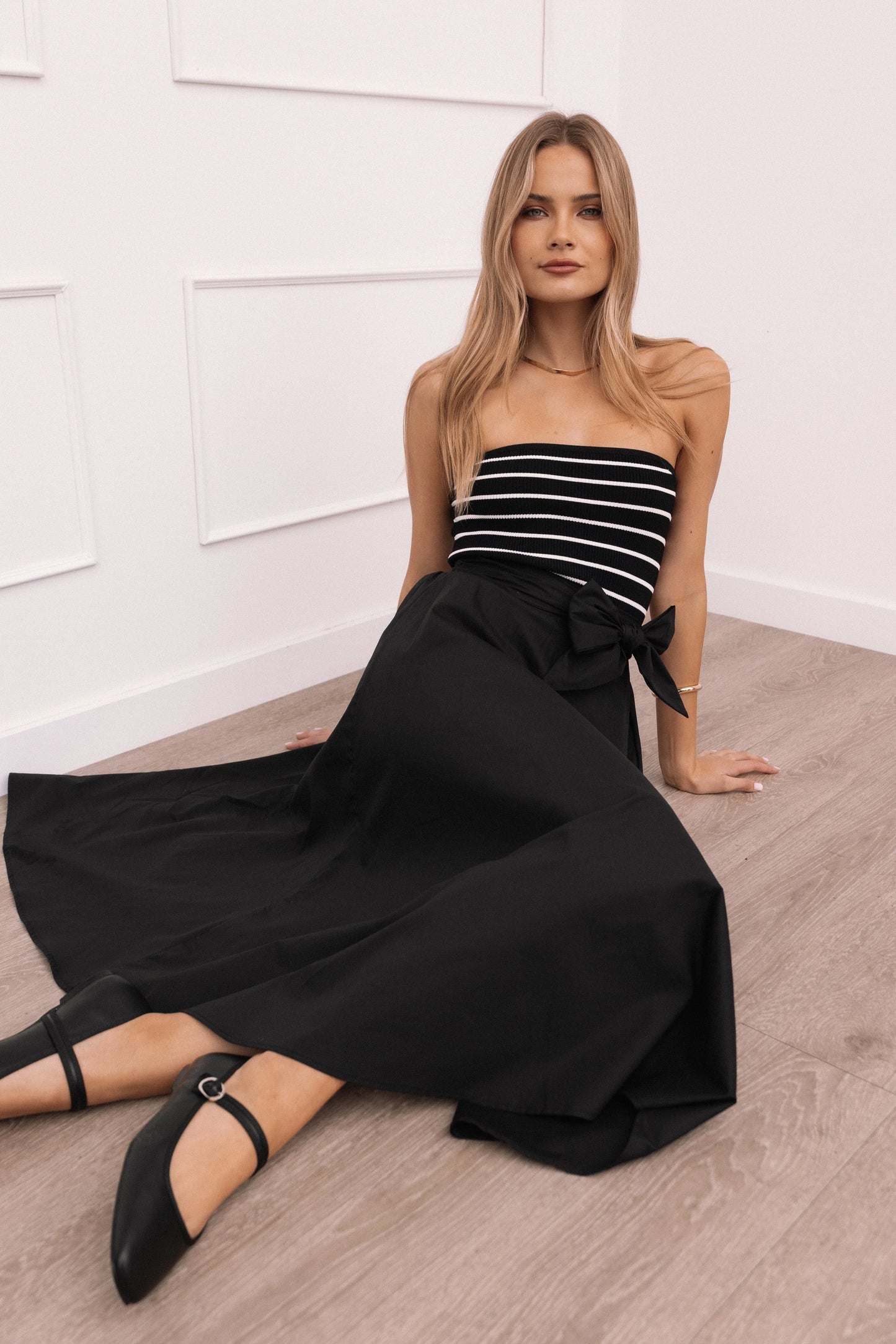Alessandra Midi Skirt Black