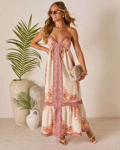 Terracotta Dream Babydoll Maxi Dress