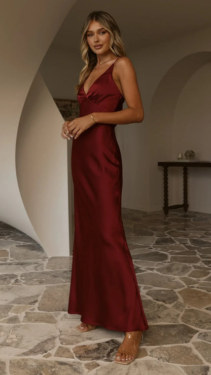 Ziah Maxi Dress Wine
