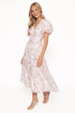 Jocelyn Maxi Dress Ivory Pink Floral