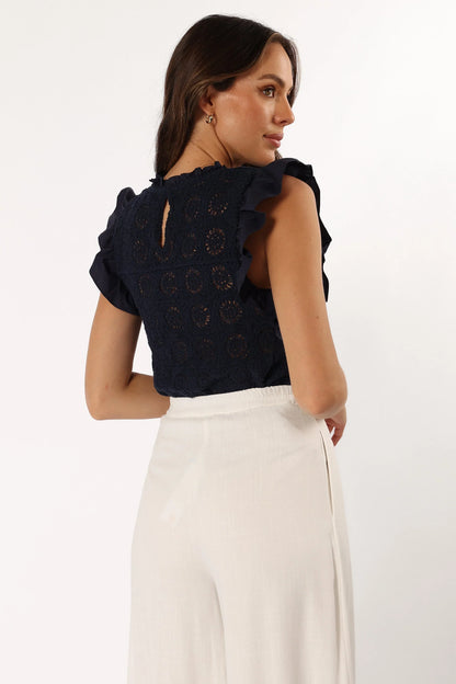 Fiona Knit Top Navy