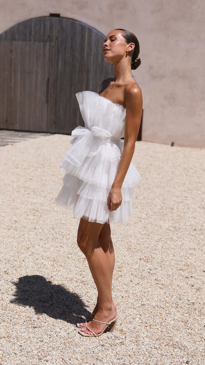 Carrie Mini Dress White