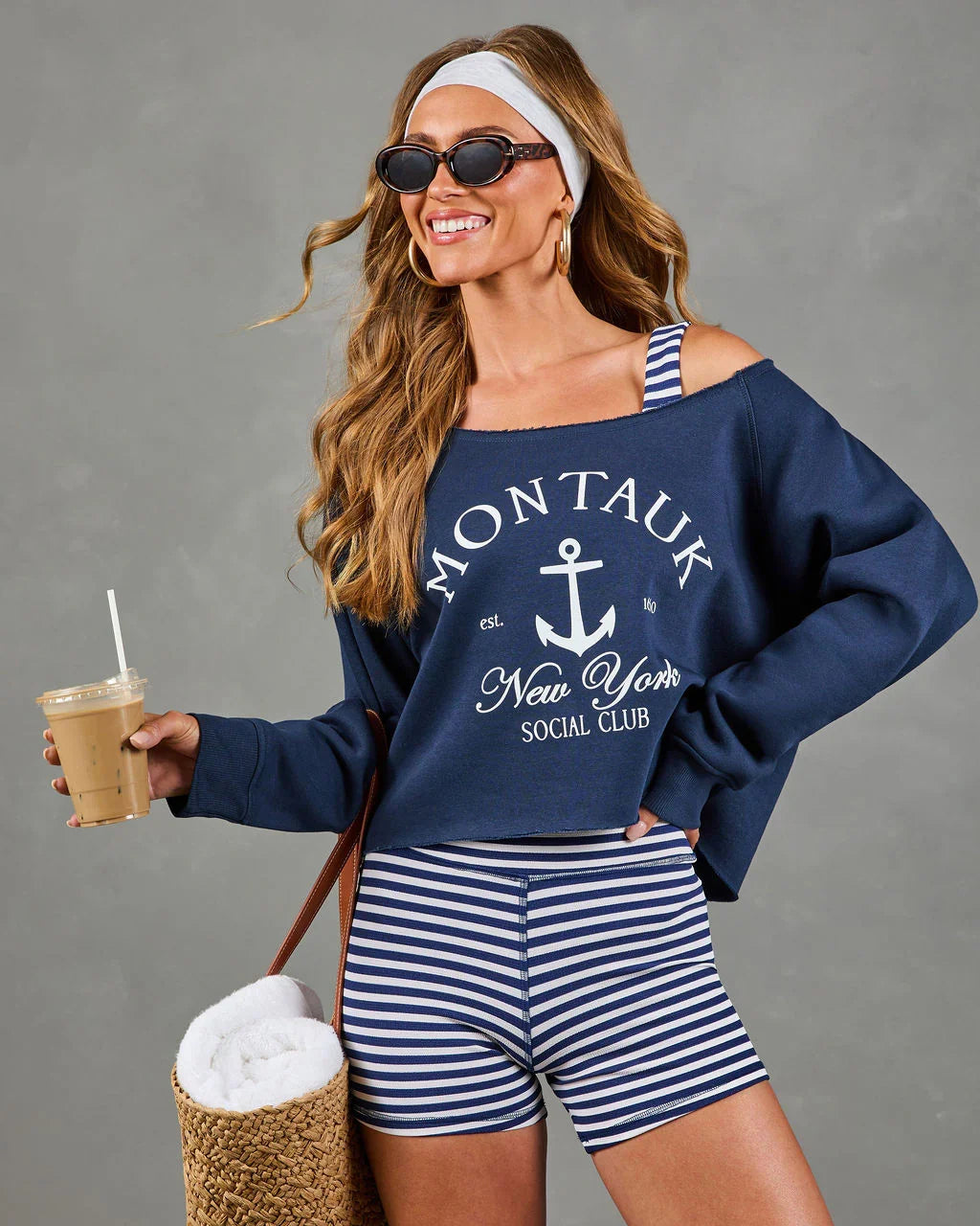 Chic Dash Striped Biker Shorts