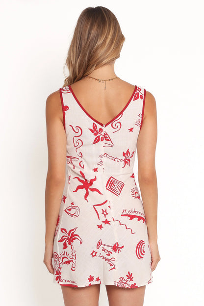 Fleur Mini Dress Red