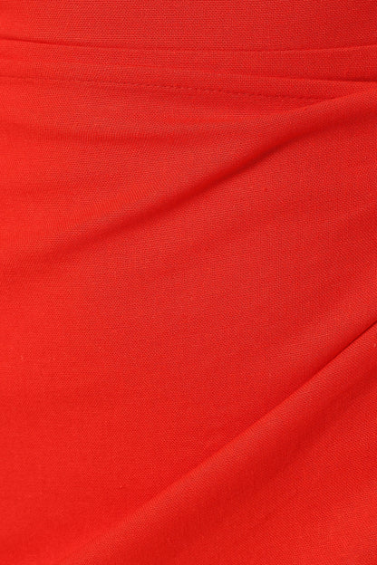 Misty Wrap Midi Dress Red Rogue