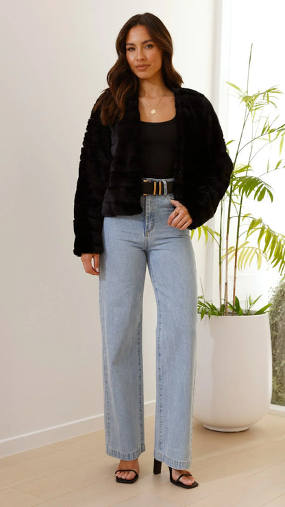 Tully Crop Jacket Black
