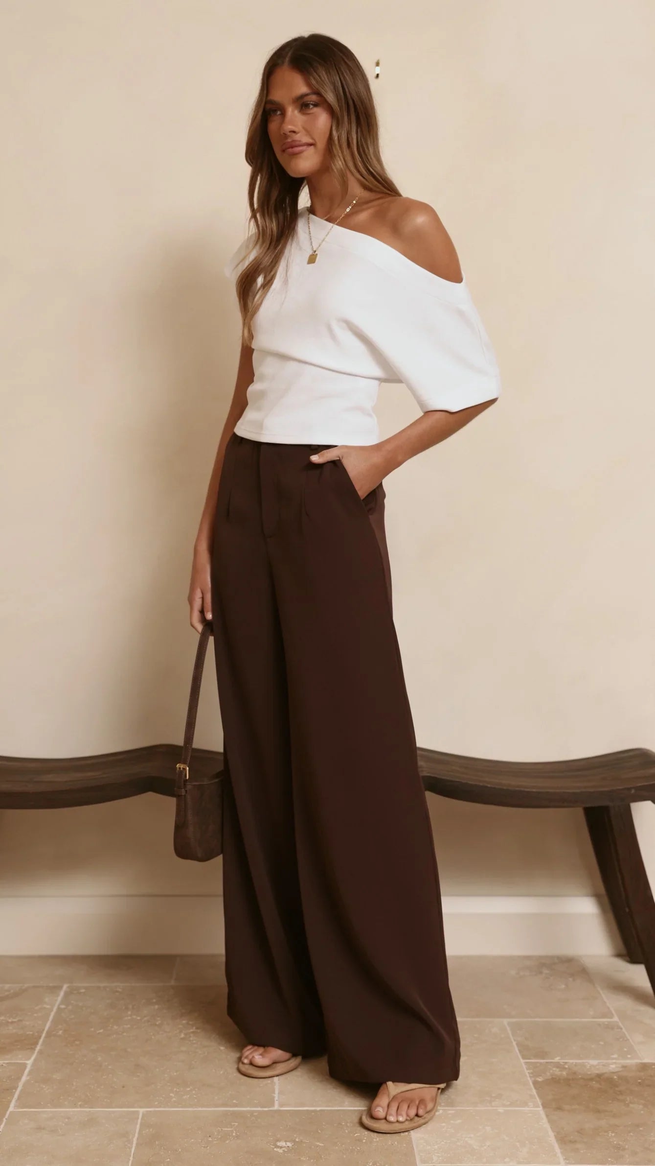 Maeva Tailored Pants Brown
