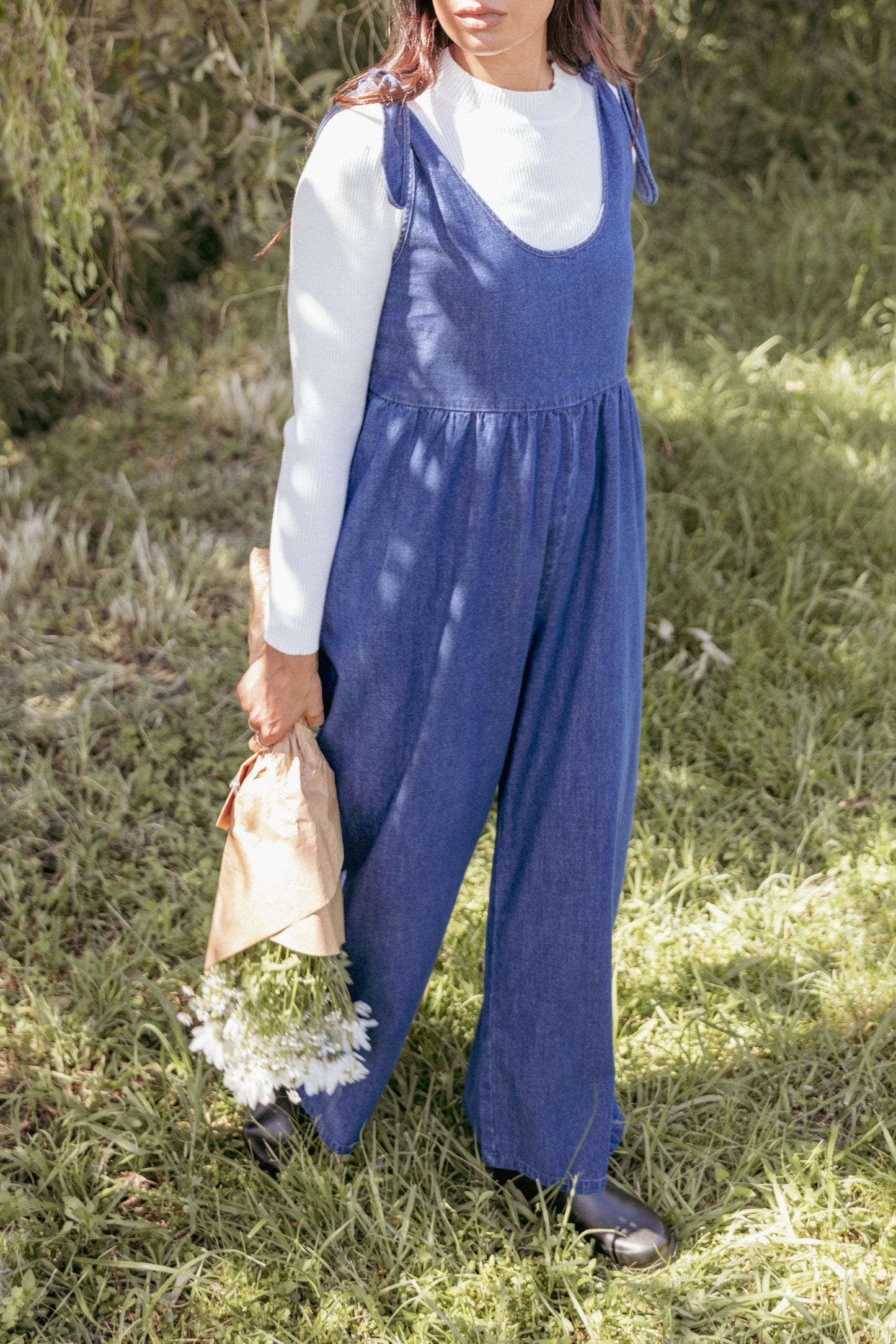 Ayla Chambray Jumpsuit Denim