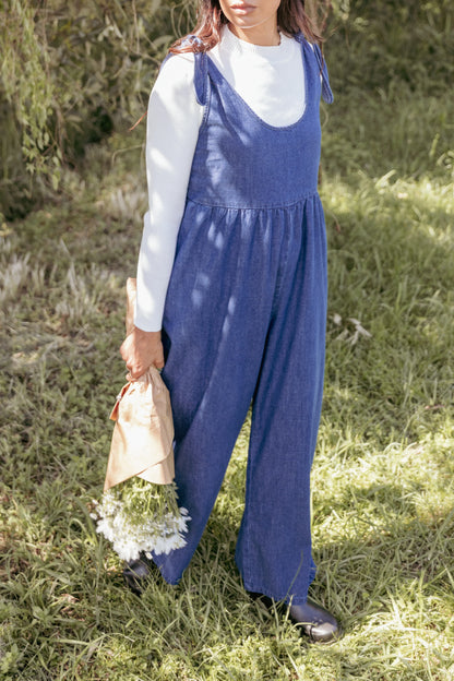Ayla Chambray Jumpsuit Denim
