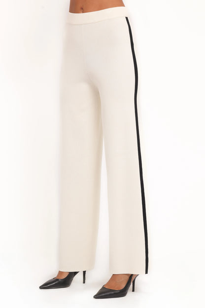Jules Knitted Pant Set White