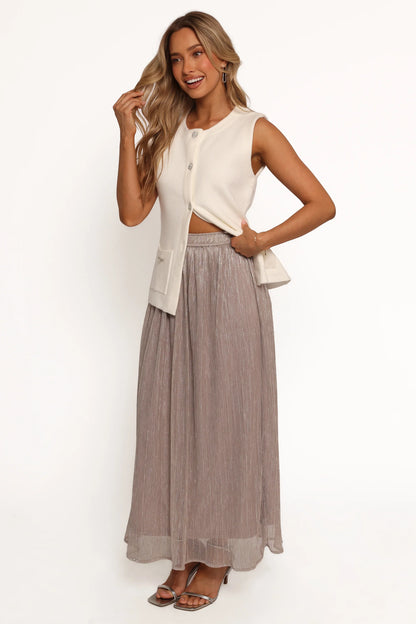 Tricia Maxi Skirt Silver