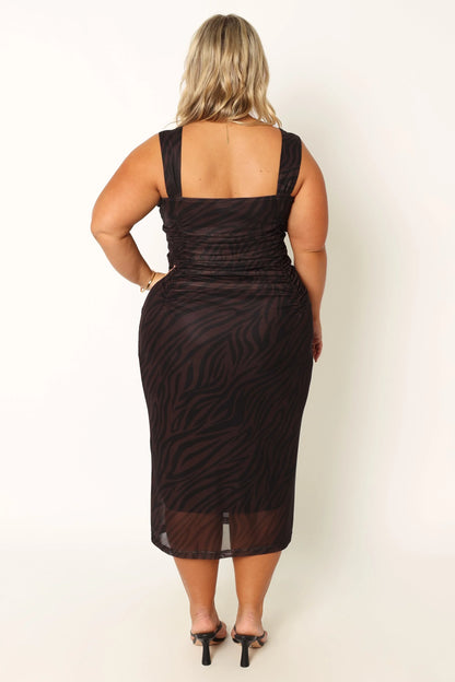 Naomi Midi Dress Zebra