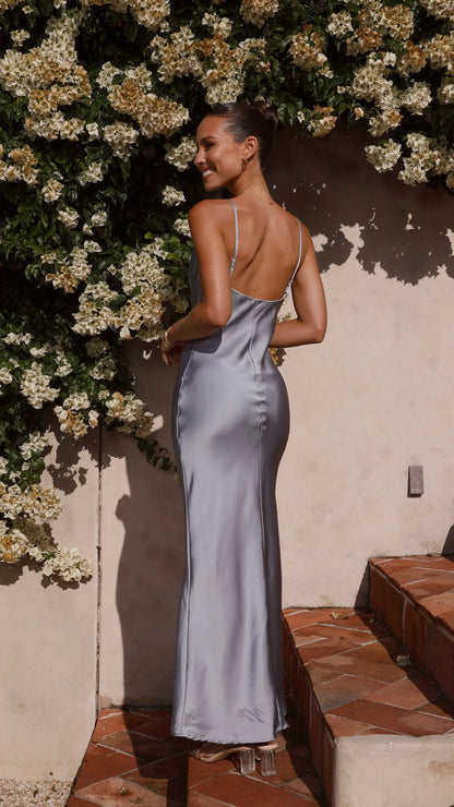 Willow Maxi Dress Steel Blue