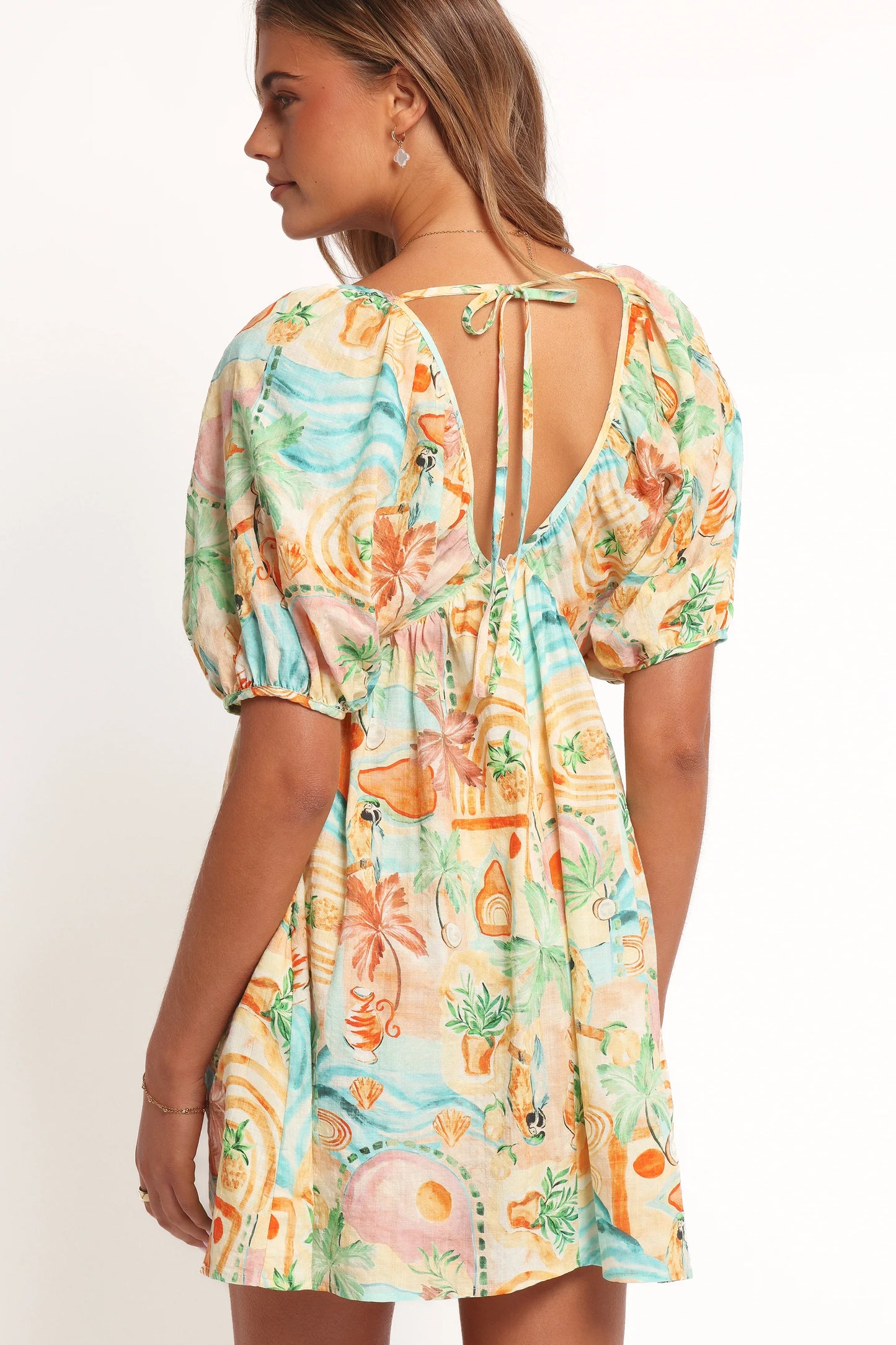 Cadhla Mini Dress Golden Palm