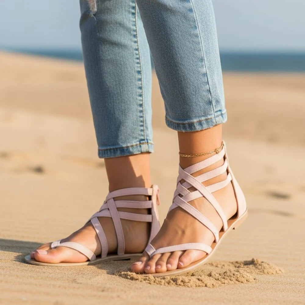 Boho Cross Tied Sandals
