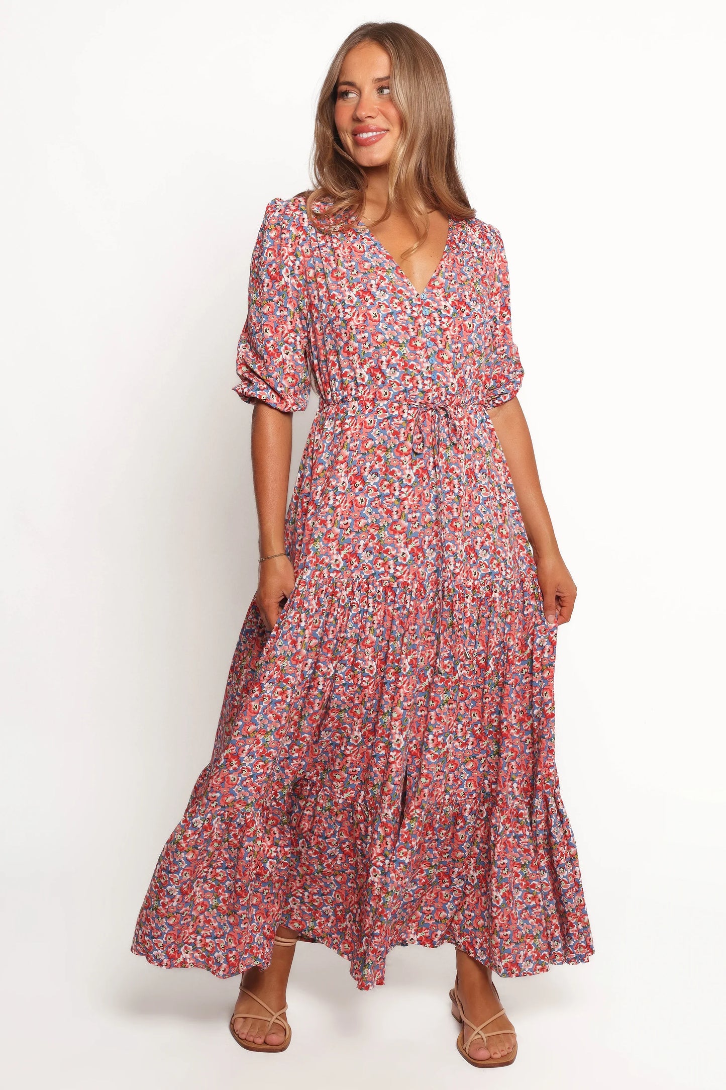 Kelda Dress Blue Ditsy Floral