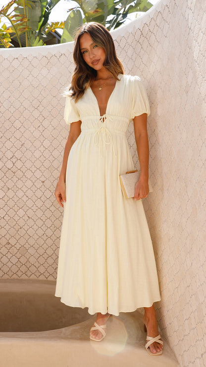 Ena Midi Dress Yellow