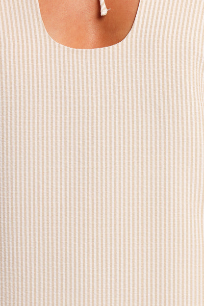 Sidney Mini Dress Tan Stripe