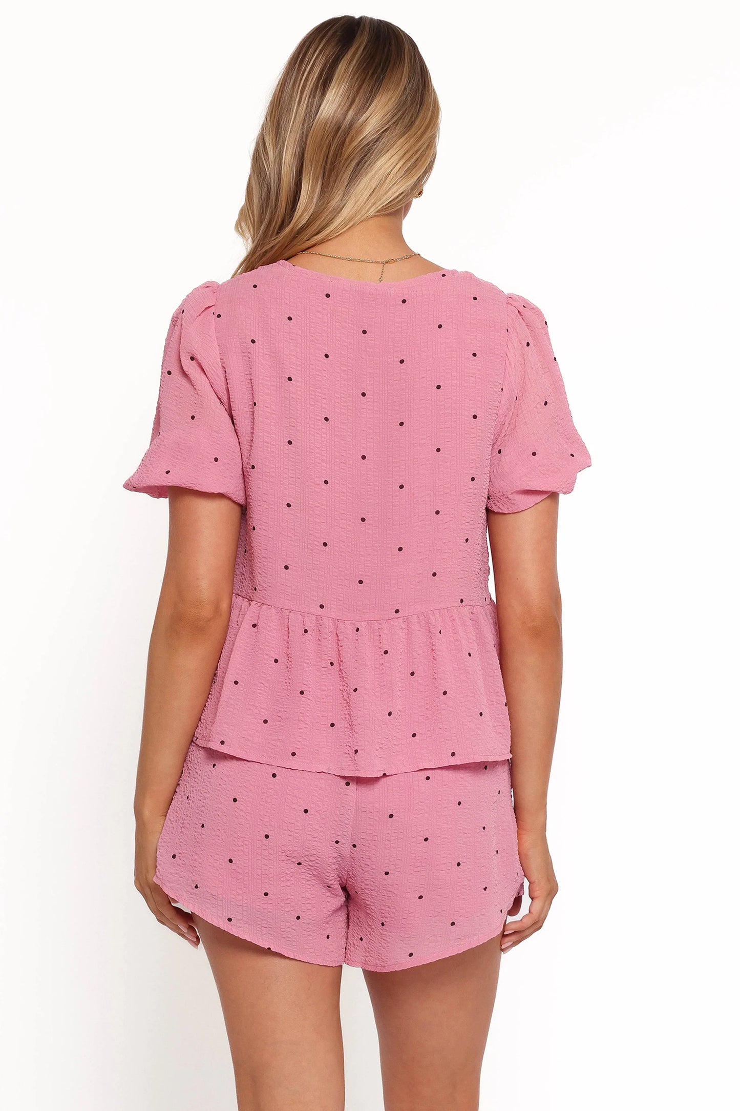 Nala Shorts Pink Polka Dot