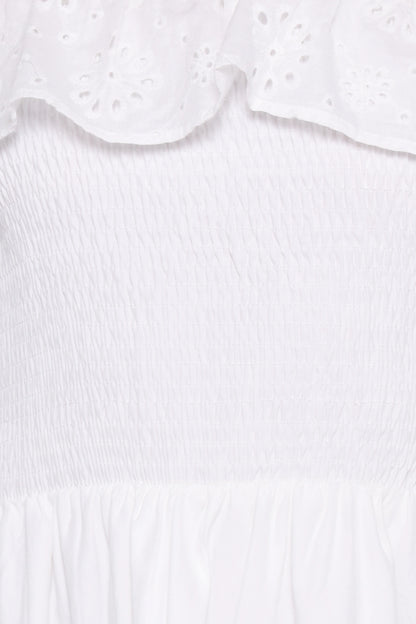 Gilbert Strapless Maxi Dress White