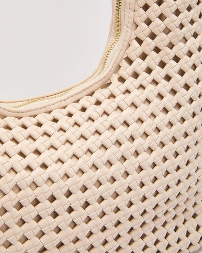 Zarae Woven Vegan Leather Tote Bag