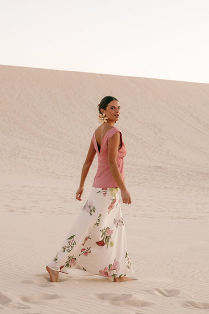 Evie Maxi Skirt Native Flora