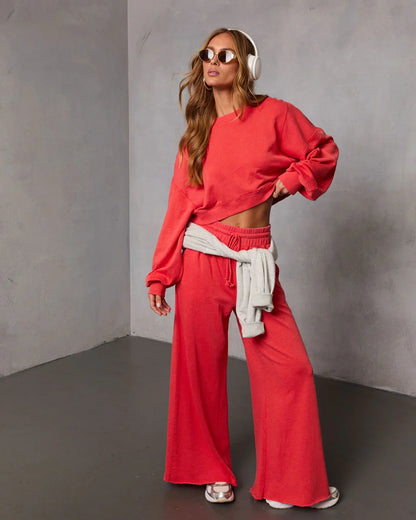 Off Hours Fleece Wide Leg Sweatpants