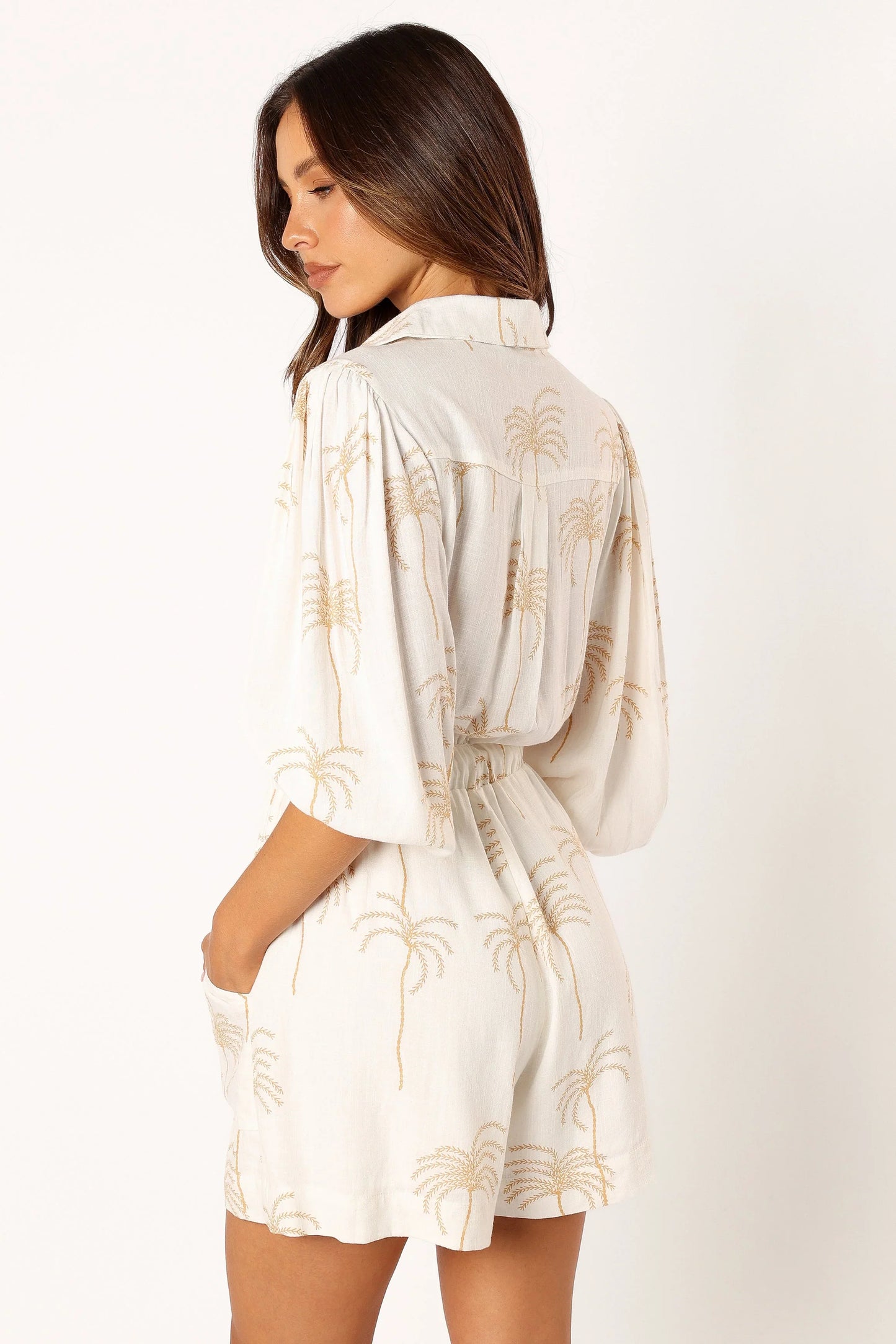Gina Romper White Print