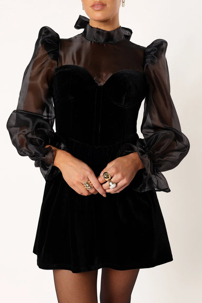 Blaire Longsleeve Mini Dress Black