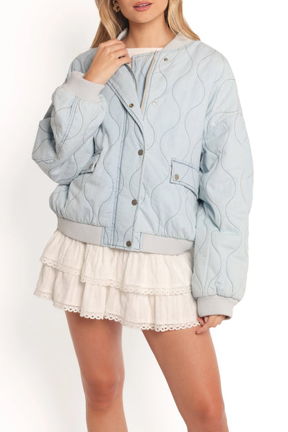 Keah Quilted Jacket Blue