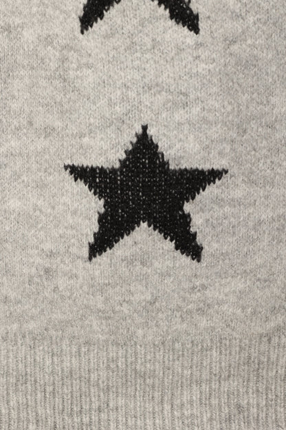 Janiyah Star Knit Sweater Grey Black