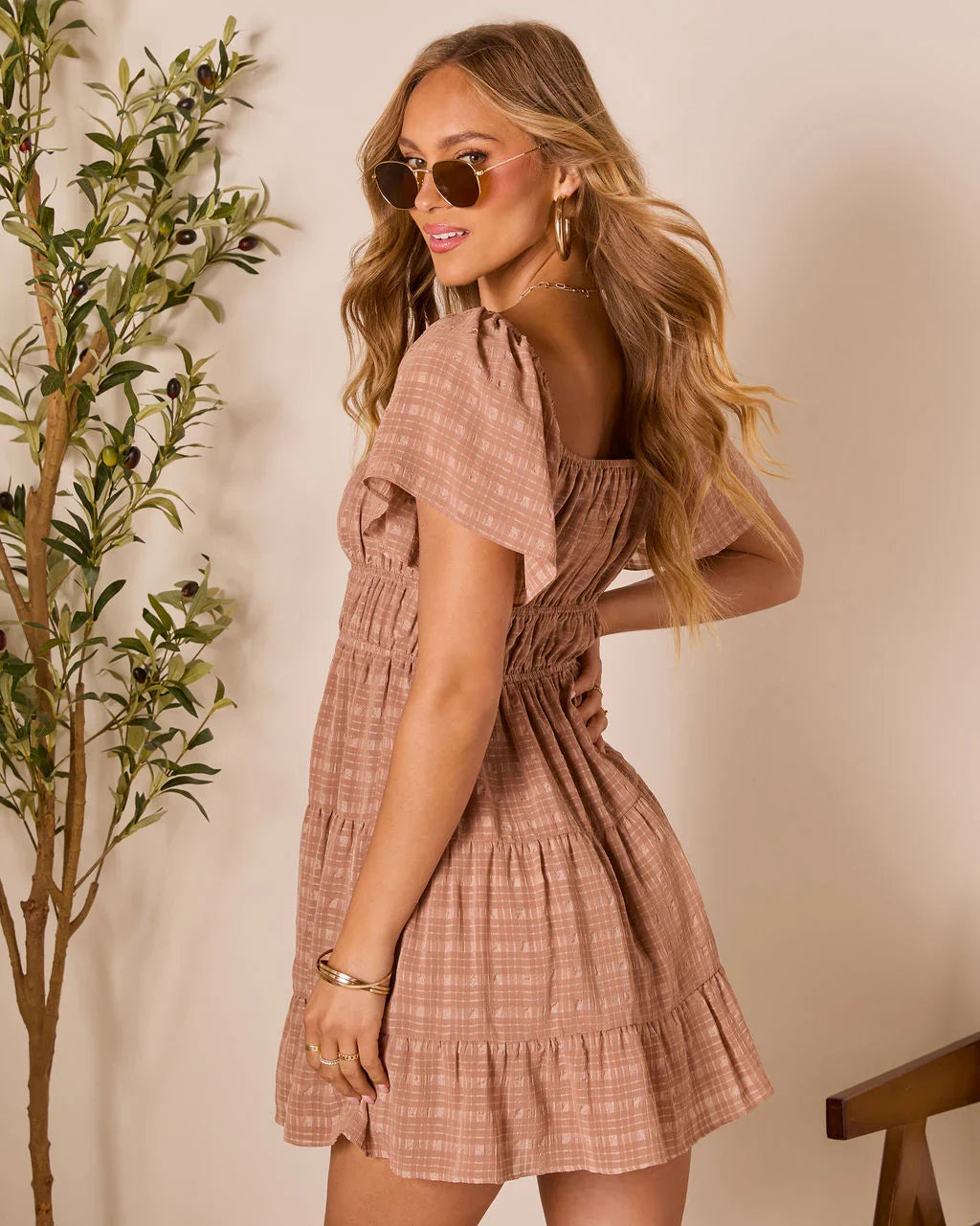 Pure Essence Tiered Babydoll Dress