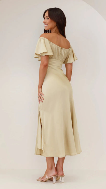 Louisa Midi Dress Olive