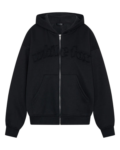 From The Archives Lexi Boxy Zip Front Hoodie Black