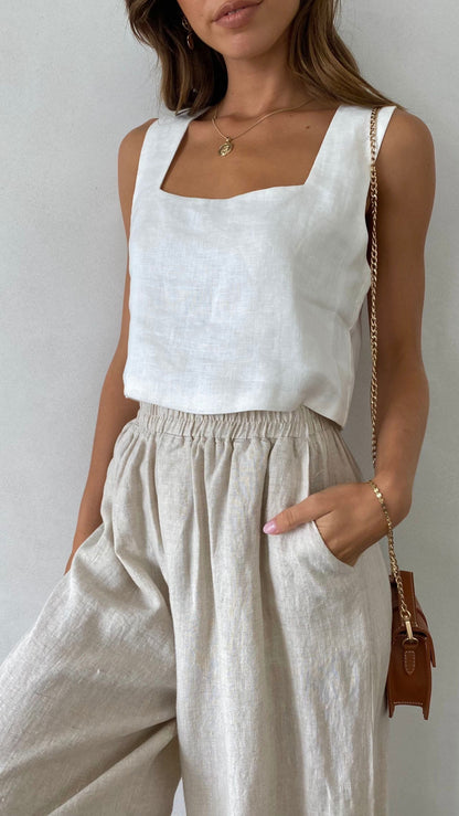 Tillie Crop Top White