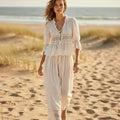 Boho Lace Trim 2 Piece Pants Set