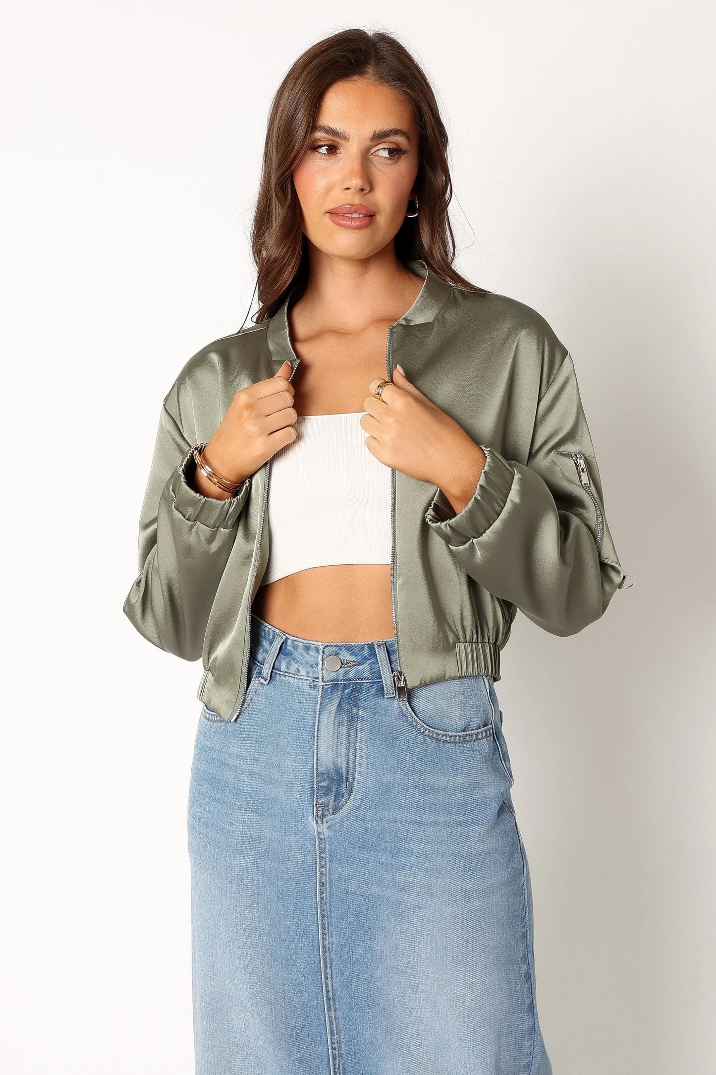 Kyra Bomber Jacket Sage