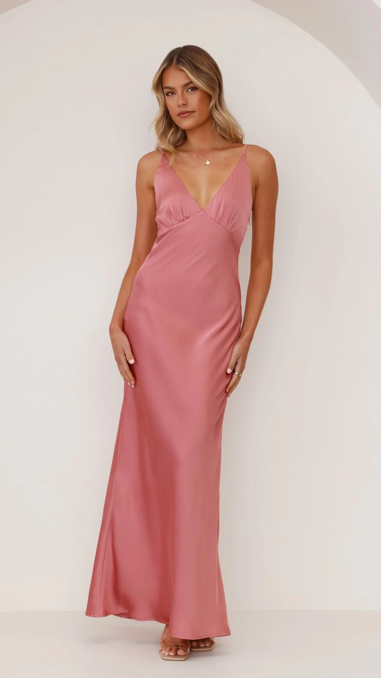 Ziah Maxi Dress Baked Rose