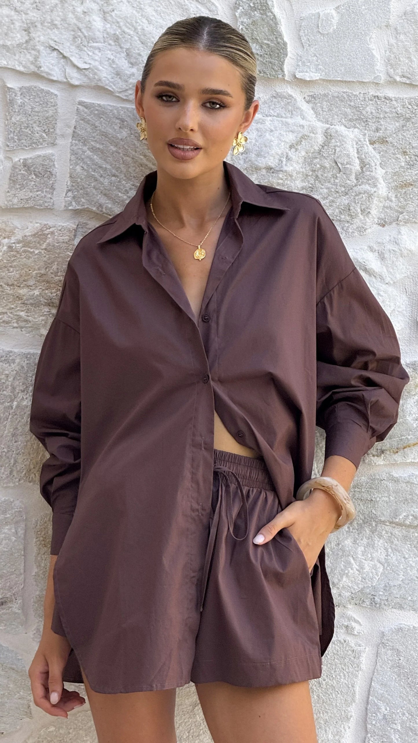 Rebekah Shorts Chocolate