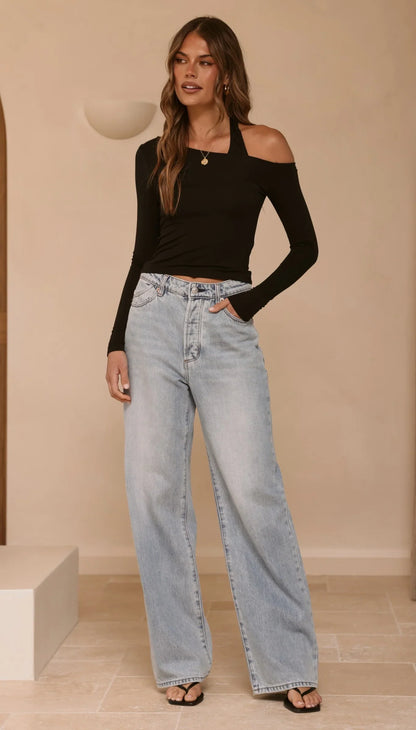 Romy Long Sleeve Top Black