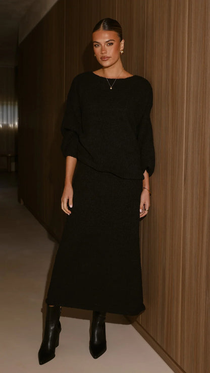Cohen Knit Jumper Black