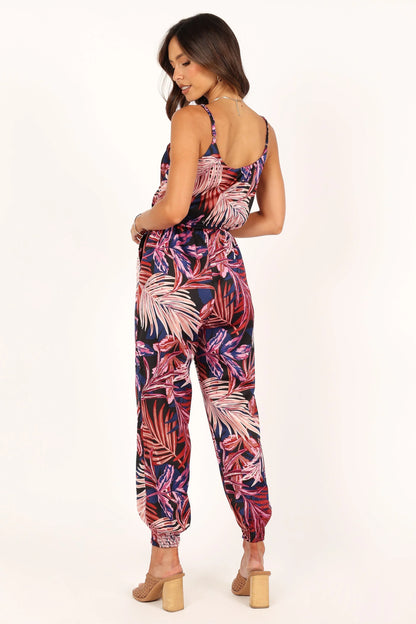 Praiano Jumpsuit Palm Print