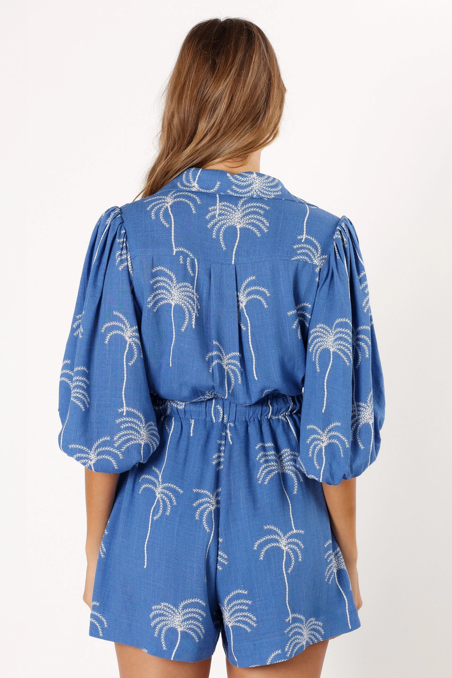Gina Romper Blue Print