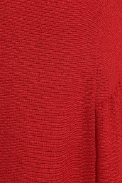 Ramona Halterneck Midi Dress Red