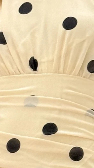 Cassandra Maxi Dress Cream Black Polka Dot