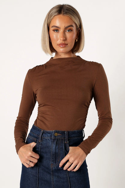 Wanda Long Sleeve Top Coco Brown