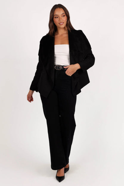 Lopez Faux Sherling Jacket Black