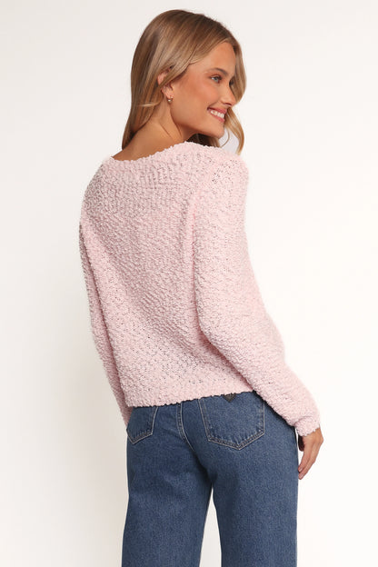 Ally Texture Cardigan Pink