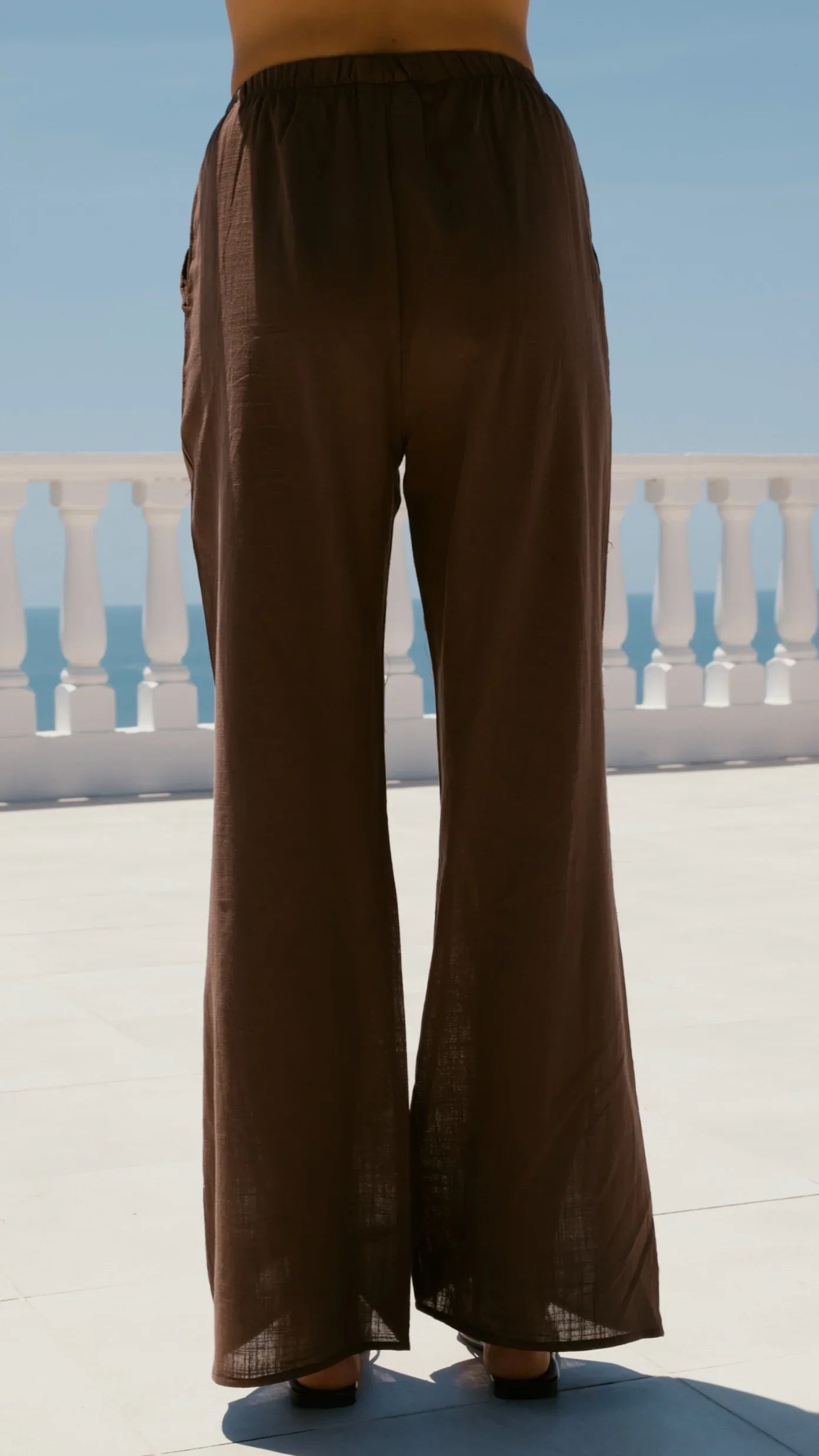 Clover Halter Top and Pants Set Brown