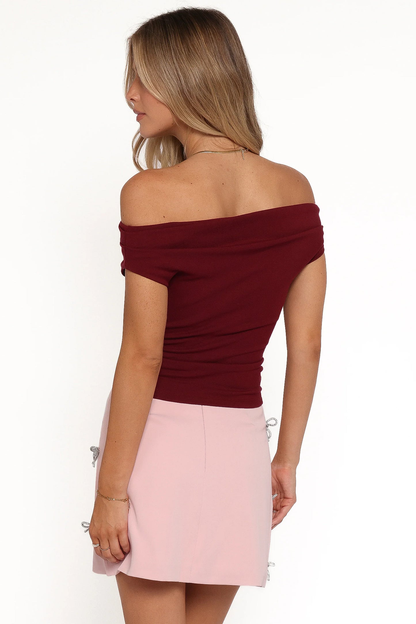 Effie Embellished Bow Mini Skirt Pink